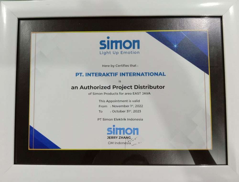 Penghargaan Produk Simon smart system