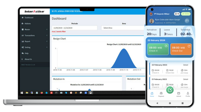 aplikasi absensi online HRIS InAct